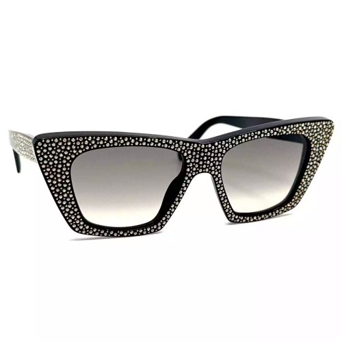 Celine CL4187IS - 01F - 51 Okulary przeciwsłoneczne Czarny Kocie oczy