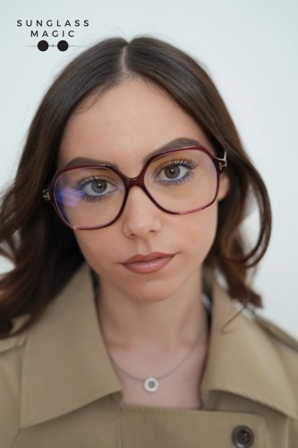 Tom Ford TF6062-B - 071 - 57 - Z SOCZEWKAMI Z FILTREM ŚWIATŁA NIEBIESKO-FIOLETOWEGO Oprawki korekcyjne Burgundija Kanciaste