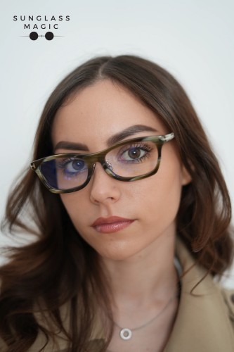 Tom Ford TF6074-D-B ECO - 062 - 53 - Z SOCZEWKAMI Z FILTREM ŚWIATŁA NIEBIESKO-FIOLETOWEGO Oprawki korekcyjne Kanciaste