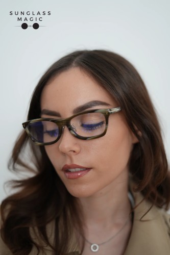 Tom Ford TF6074-D-B ECO - 062 - 53 - Z SOCZEWKAMI Z FILTREM ŚWIATŁA NIEBIESKO-FIOLETOWEGO Oprawki korekcyjne Kanciaste