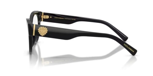 DOLCE & GABBANA DG3440 - 501 - 54 Oprawki korekcyjne Czarny Kocie oczy