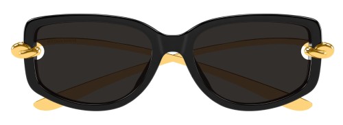 Bottega Veneta BV1440SA - 001 - 59 Okulary przeciwsłoneczne Czarny Prostokątny