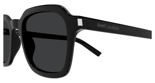 Saint Laurent SL 715 SLIM - 001 - 49 Okulary przeciwsłoneczne Czarny Geometryczny / kwadratowy