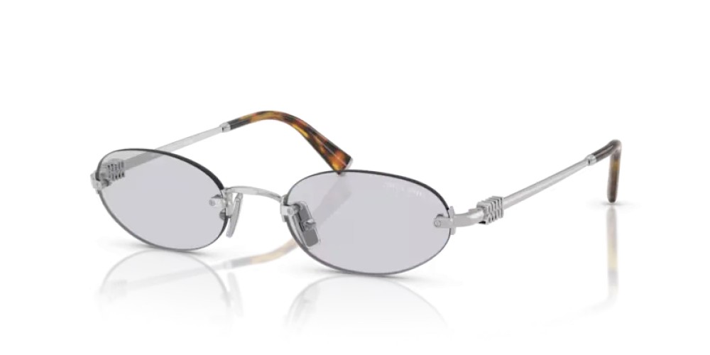 MIU MIU MU A54S - 1BC3F2 - 51 Okulary przeciwsłoneczne Srebrny Owalny