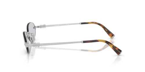 MIU MIU MU A54S - 1BC3F2 - 51 Okulary przeciwsłoneczne Srebrny Owalny