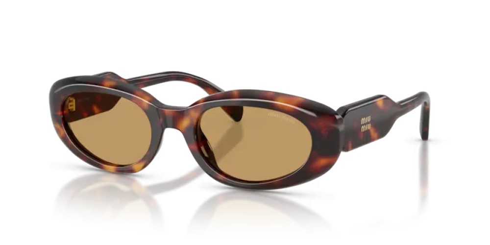MIU MIU MU C01S - 27L10Y - 53 Okulary przeciwsłoneczne Havanna Owalny