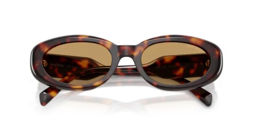 MIU MIU MU C01S - 27L10Y - 53 Okulary przeciwsłoneczne Havanna Owalny