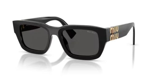 MIU MIU MU C04S - 16K08Z - 53 Okulary przeciwsłoneczne Czarny Kanciaste