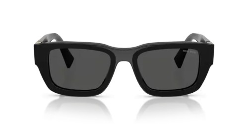 MIU MIU MU C04S - 16K08Z - 53 Okulary przeciwsłoneczne Czarny Kanciaste