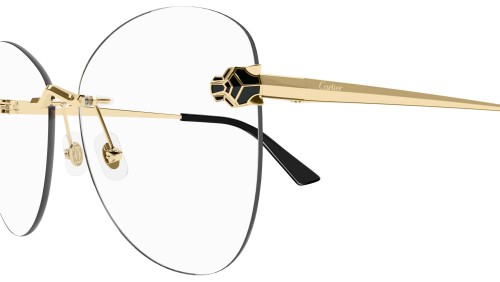 Cartier CT0418O - 001 - 58 Oprawki korekcyjne Złoty Pillow (zaokrąglony)