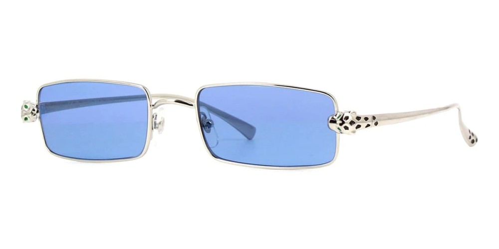 Cartier CT0473S - 004 - 54 Okulary przeciwsłoneczne Srebrny Kanciaste