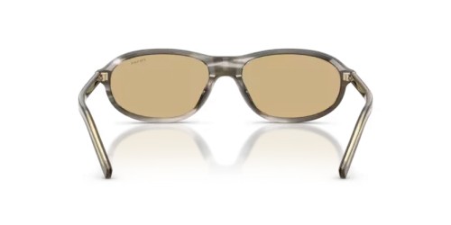 PRADA PR D20SU - 26O10R - 56 Okulary przeciwsłoneczne Pasiasty heban Owalny