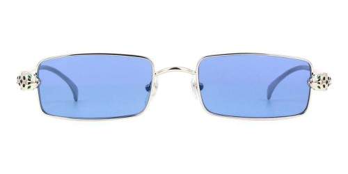 Cartier CT0473S - 004 - 54 Okulary przeciwsłoneczne Srebrny Kanciaste