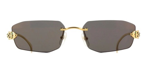 Cartier CT0474S - 001 - 56 Okulary przeciwsłoneczne Złoty Kanciaste