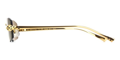 Cartier CT0474S - 001 - 56 Okulary przeciwsłoneczne Złoty Kanciaste