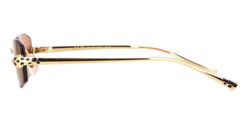 Cartier CT0474S - 002 - 56 Okulary przeciwsłoneczne Złoty Kanciaste