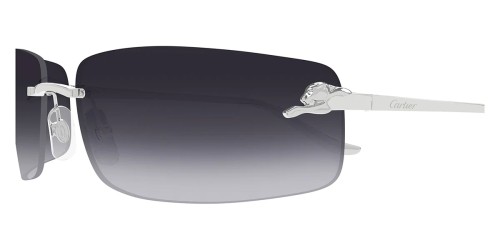 Cartier CT0503S - 002 - 71 Okulary przeciwsłoneczne Srebrny Kanciaste