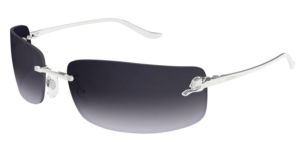 Cartier CT0503S - 002 - 71 Okulary przeciwsłoneczne Srebrny Kanciaste