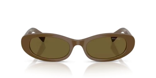 MIU MIU MU C02S - 23R09Z - 54 Okulary przeciwsłoneczne Zieleń wojskowa Owalny