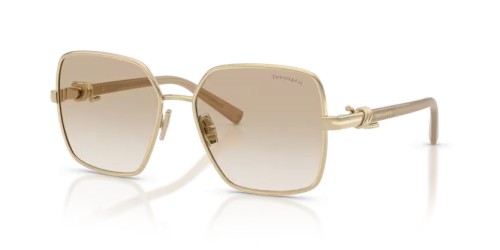 TIFFANY & CO. TF3122 - 623911 - 56 Okulary przeciwsłoneczne Jasne złoto Kanciaste