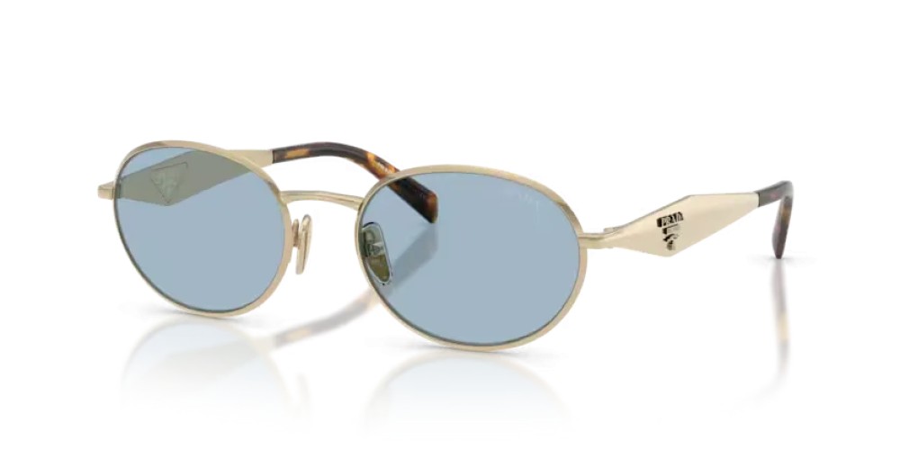 PRADA PR D57S - ZVN40Q - 54 Okulary przeciwsłoneczne Jasne złoto Owalny
