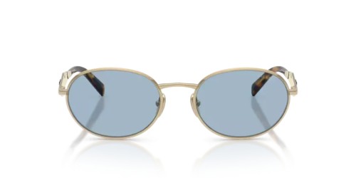 PRADA PR D57S - ZVN40Q - 54 Okulary przeciwsłoneczne Jasne złoto Owalny