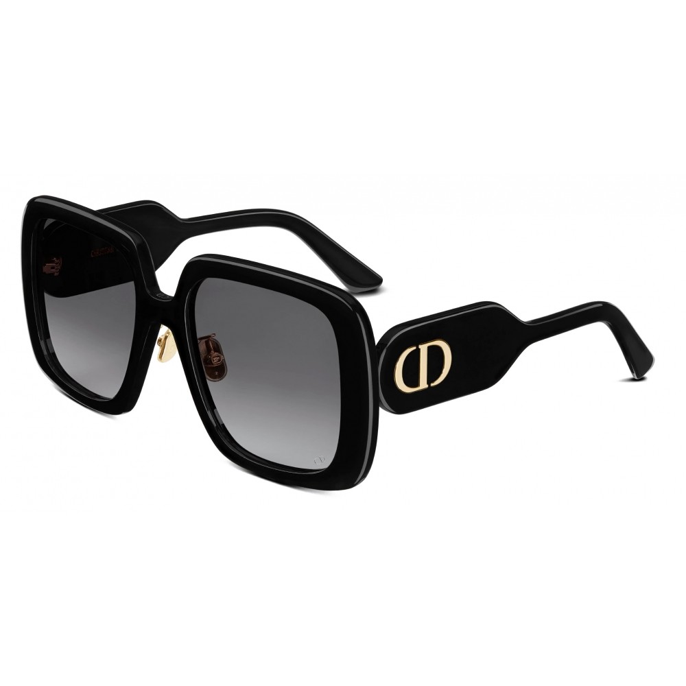 Dior DIORBOBBY S2F - 10A1 A - 56 Okulary przeciwsłoneczne Czarny Kanciaste