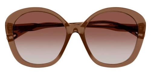 Chloé CH0081S - 002 - 55 Okulary przeciwsłoneczne Brązowy Okrągły