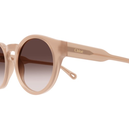 Chloé CH0158S - 004 - 52 Okulary przeciwsłoneczne Różowe złoto Okrągły