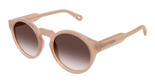 Chloé CH0158S - 004 - 52 Okulary przeciwsłoneczne Różowe złoto Okrągły