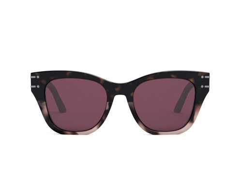 Dior DIORSIGNATURE B4I - 25D0 A - 52 Okulary przeciwsłoneczne Havana Kanciaste