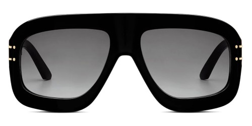 Dior DIORSIGNATURE M1U - 10A1 - 58 Okulary przeciwsłoneczne Czarny Płaska góra