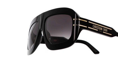 Dior DIORSIGNATURE M1U - 10A1 - 58 Okulary przeciwsłoneczne Czarny Płaska góra