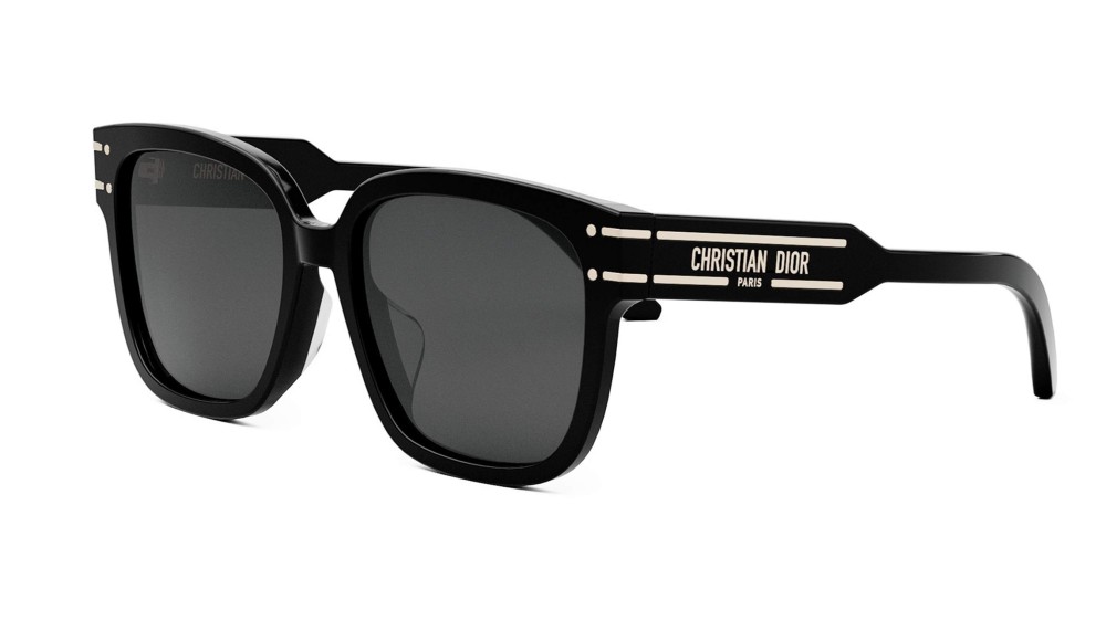 Dior DIORSIGNATURE S7F - 10A0 A - 58 Okulary przeciwsłoneczne Czarny Kanciaste