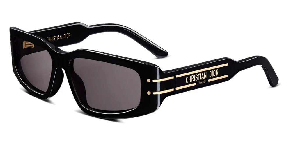 Dior DIORSIGNATURE S9U - 10A0 A - 56 Okulary przeciwsłoneczne Czarny Kanciaste