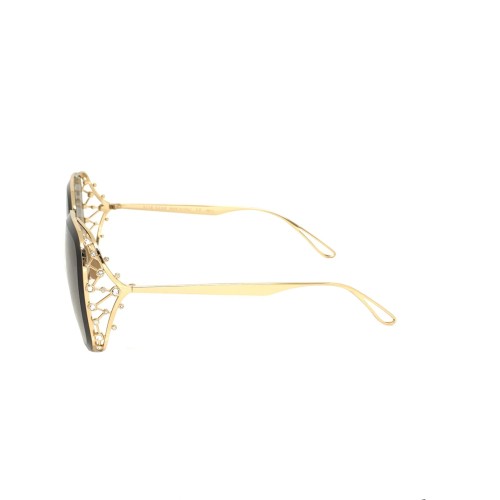 Elie Saab ES005/S - 01Q VU - 57 Okulary przeciwsłoneczne Złoty Kanciaste