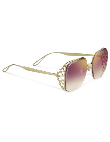 Elie Saab ES005/S - NOA VT - 57 Okulary przeciwsłoneczne Złoty Kanciaste