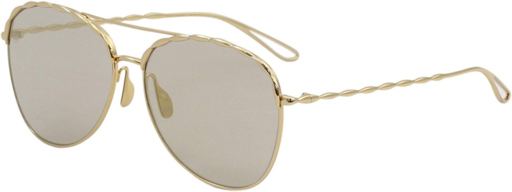 Elie Saab ES008/S - J5G JO - 59 Okulary przeciwsłoneczne Złoty Pilotki (aviator)