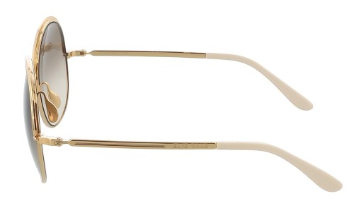 Elie Saab ES011/S - 01Q VU - 59 Okulary przeciwsłoneczne Złoty Okrągły