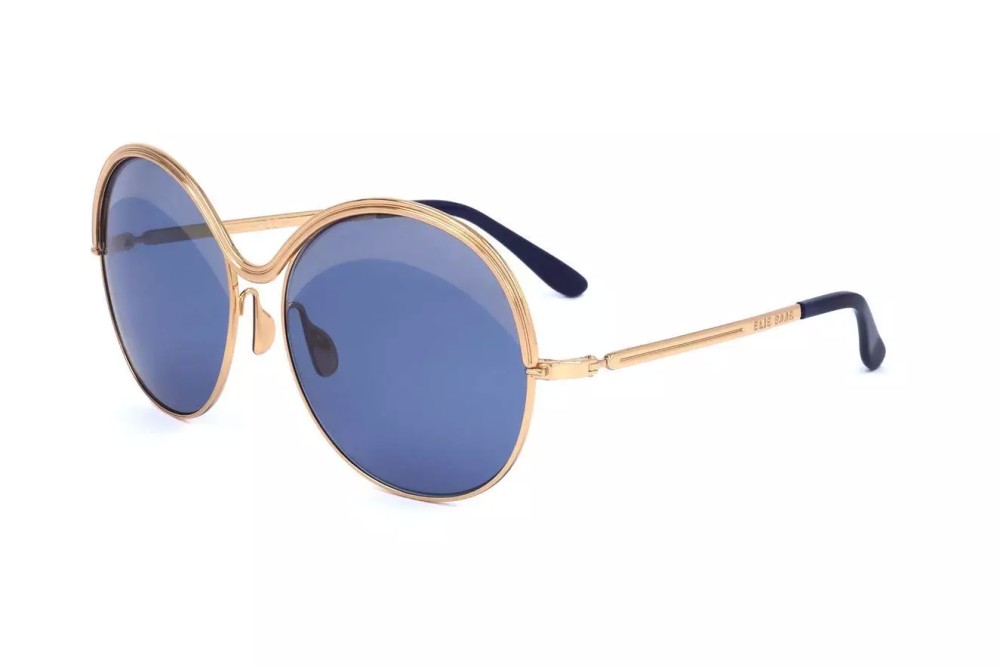 Elie Saab ES011/S - J5G 7Y - 59 Okulary przeciwsłoneczne Złoty Okrągły