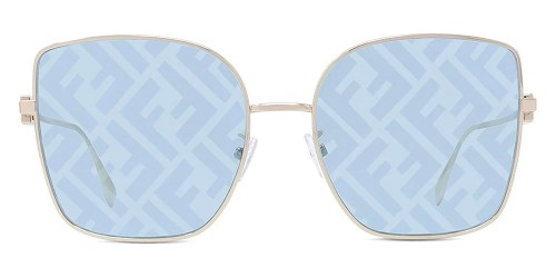 Fendi FE40013U - 32V - 59 Okulary przeciwsłoneczne Złoty Kanciaste