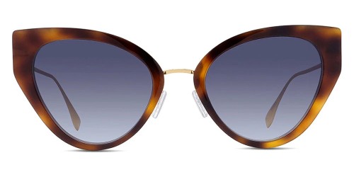 Fendi FE40014U - 53B - 54 Okulary przeciwsłoneczne Havana Kocie oczy