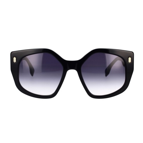 Fendi FE40017I - 01W - 55 Okulary przeciwsłoneczne Czarny Pillow (zaokrąglony)
