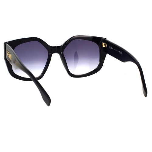 Fendi FE40017I - 01W - 55 Okulary przeciwsłoneczne Czarny Pillow (zaokrąglony)
