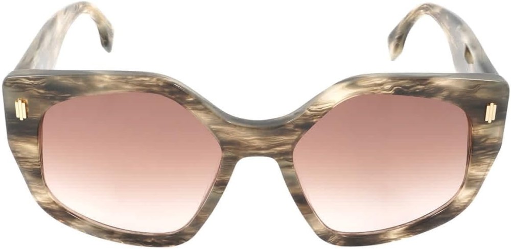 Fendi FE40017I - 63S - 55 Okulary przeciwsłoneczne Havana Kanciaste