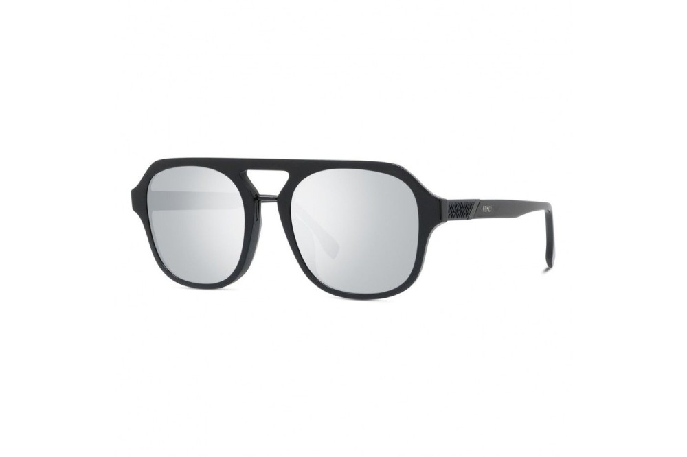 Fendi FE40026U - 01C - 55 Okulary przeciwsłoneczne Czarny Pilotki (aviator)