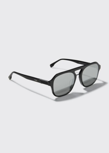 Fendi FE40026U - 01C - 55 Okulary przeciwsłoneczne Czarny Pilotki (aviator)