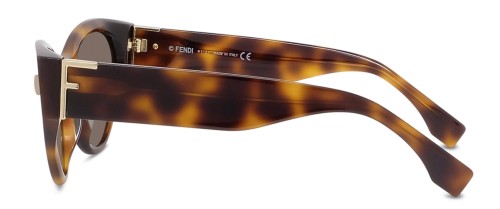 Fendi FE40035I - 53E - 55 Okulary przeciwsłoneczne Havanna Kocie oczy