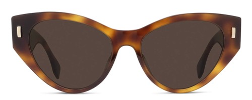 Fendi FE40035I - 53E - 55 Okulary przeciwsłoneczne Havanna Kocie oczy