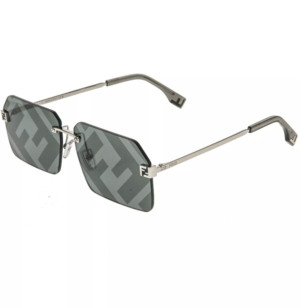 Fendi FE40043U - 16C - 59 Okulary przeciwsłoneczne Srebrny Kanciaste